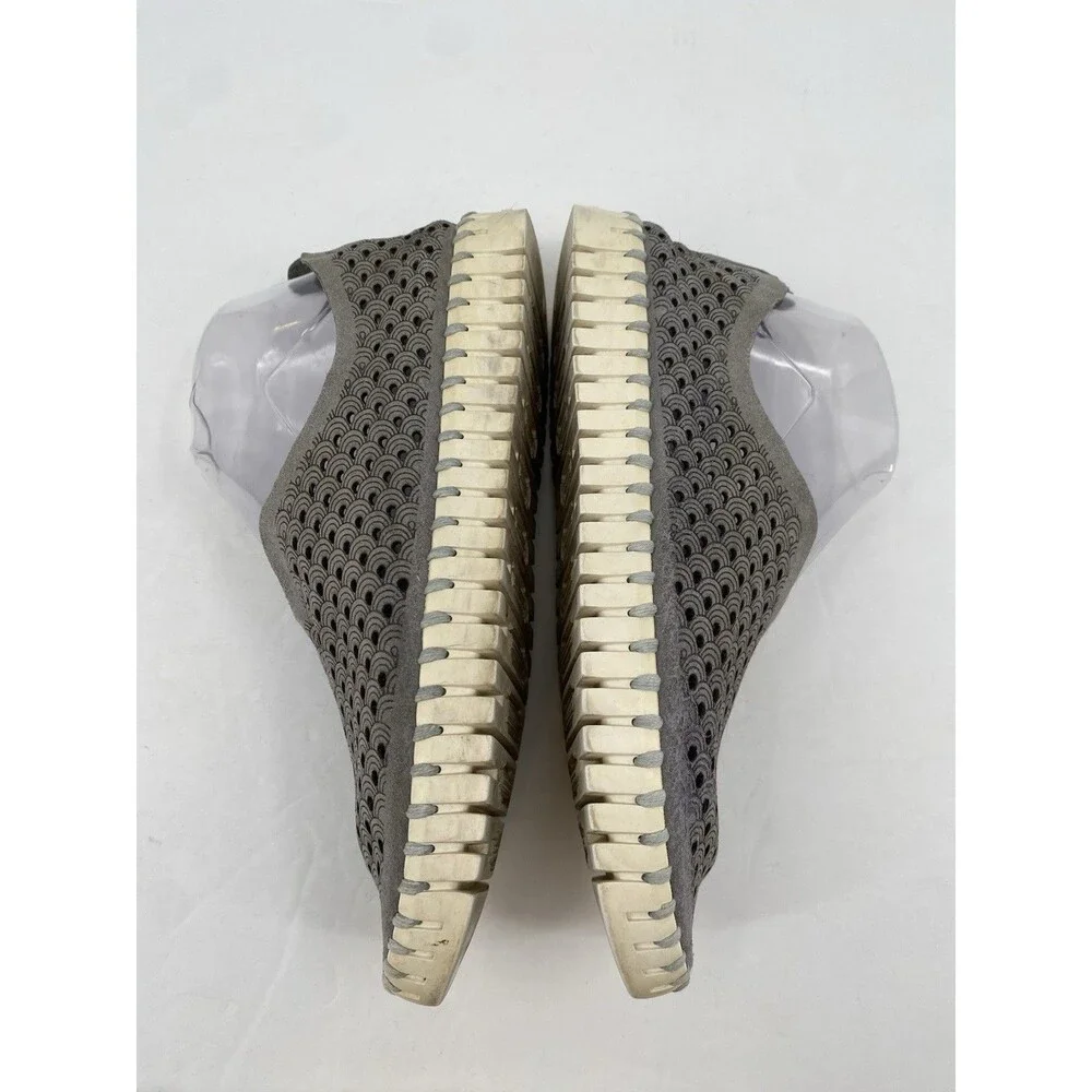 Ilse Jacobsen Shoes US 7.5 EU 38 Gray Tulip Flats Comfort Perforated Slip On